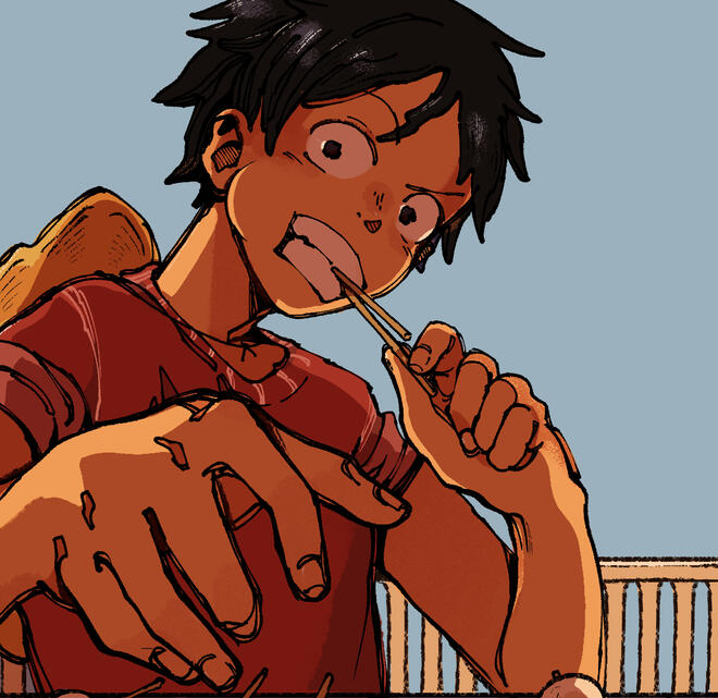 drawing of luffy from one piece