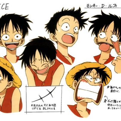 very endearing pre-timeskip luffy refrence sheet